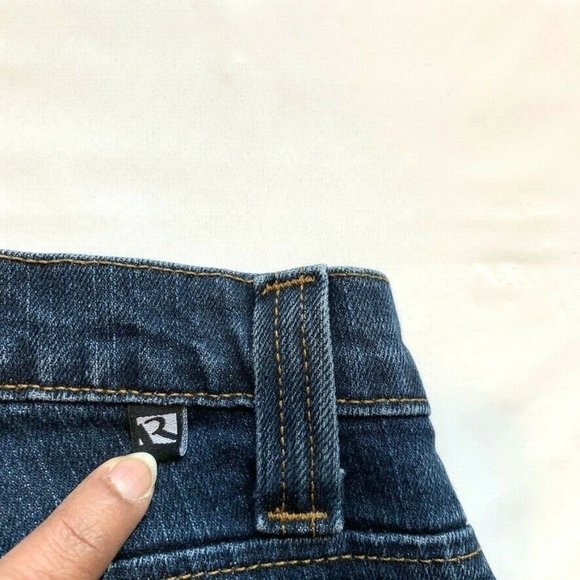Vintage Rockies Jeans Womens 2 Slim Bootcut Low Rise Stretch Dark Blue Denim Y2K - Picture 9 of 12